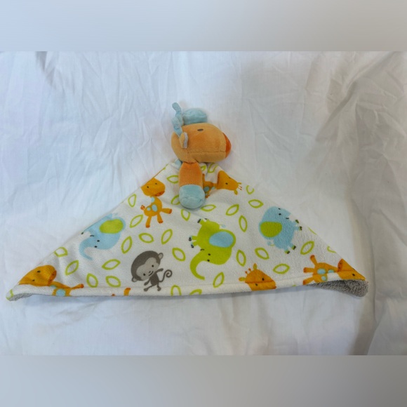 Blankets & Beyond Hippo Lovey Baby Security Blanket 13x11” - Picture 2 of 5